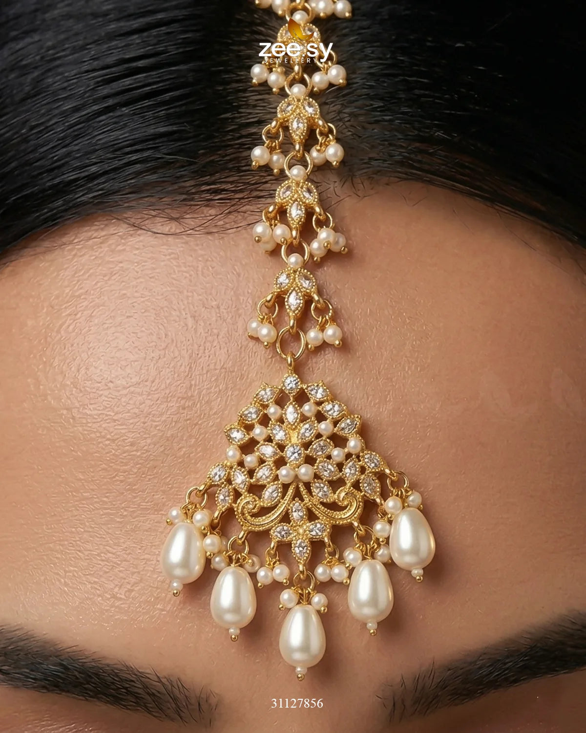 Nectarine Bloom Gems Bridal Set Bridal Set - Zeesy Jewellery Pakistan | Premium Artificial & Imitation Jewellery