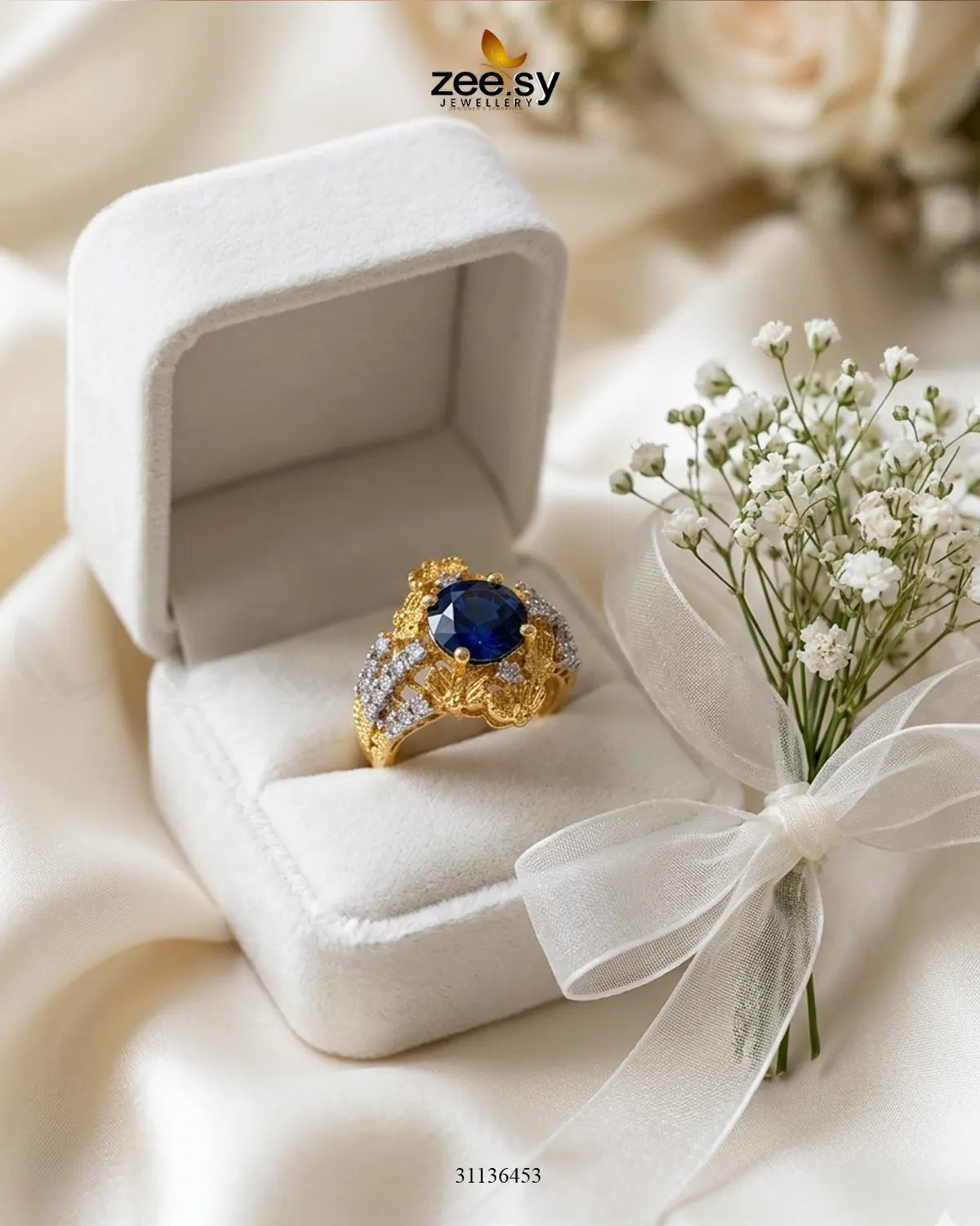 Nerra Bold Crystal Stone Ring Finger Ring - Zeesy Jewellery Pakistan | Premium Artificial & Imitation Jewellery
