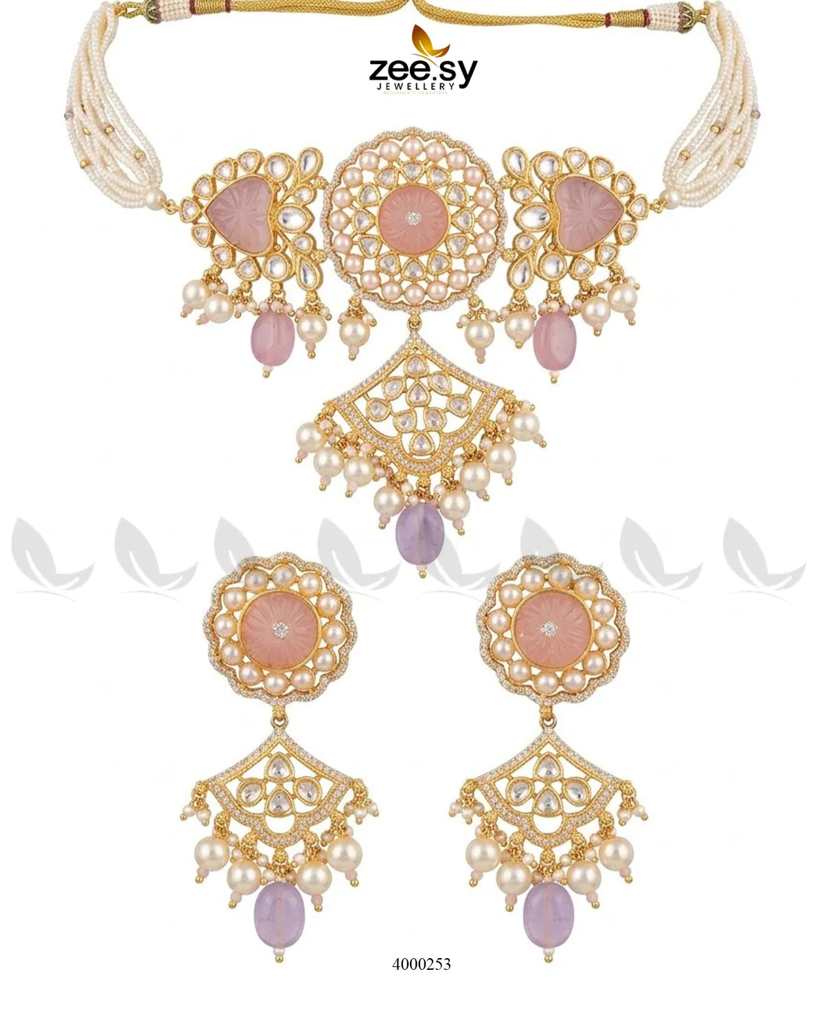 Noor Kundan Pearl Choker Set