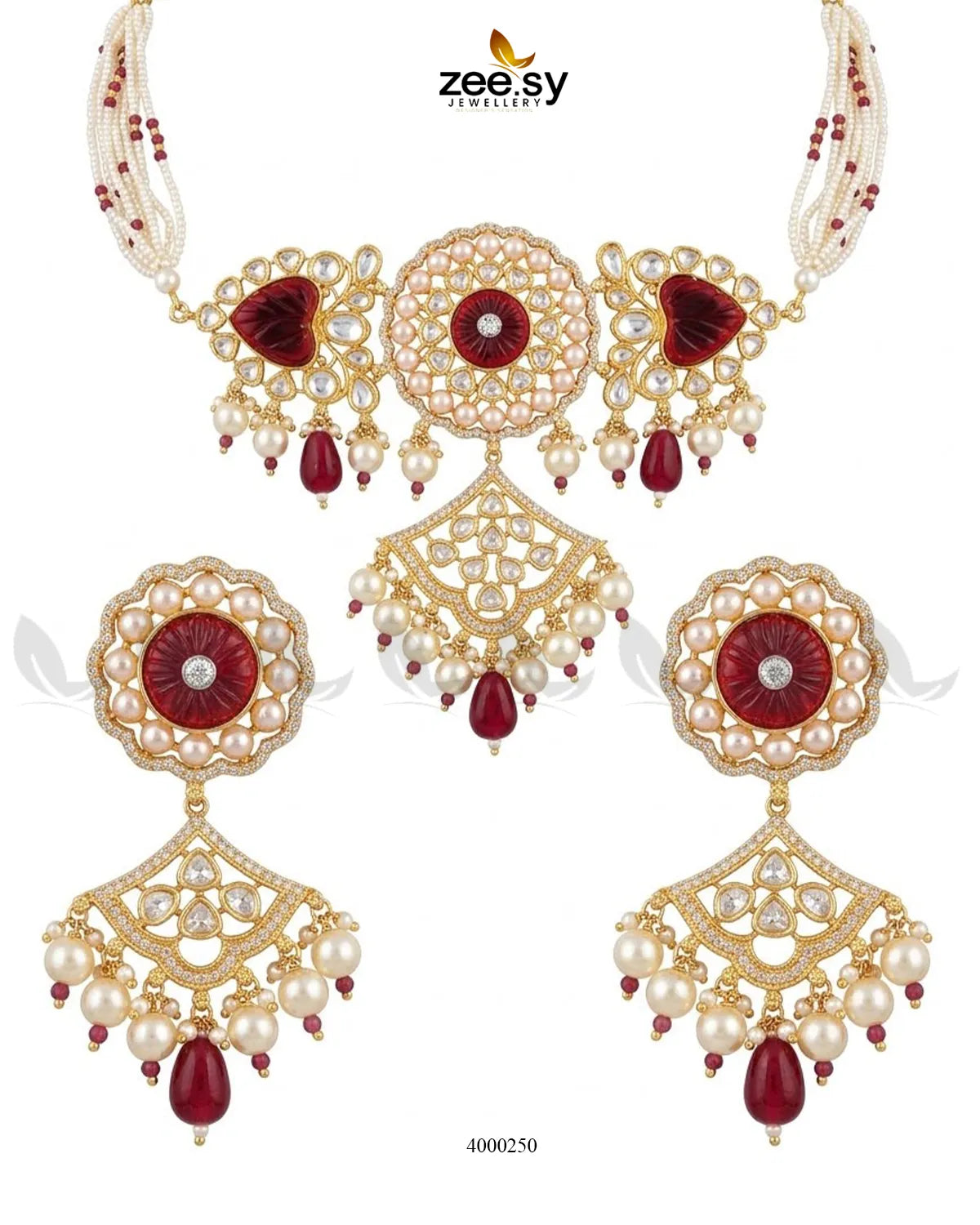 Noor Kundan Pearl Choker Set