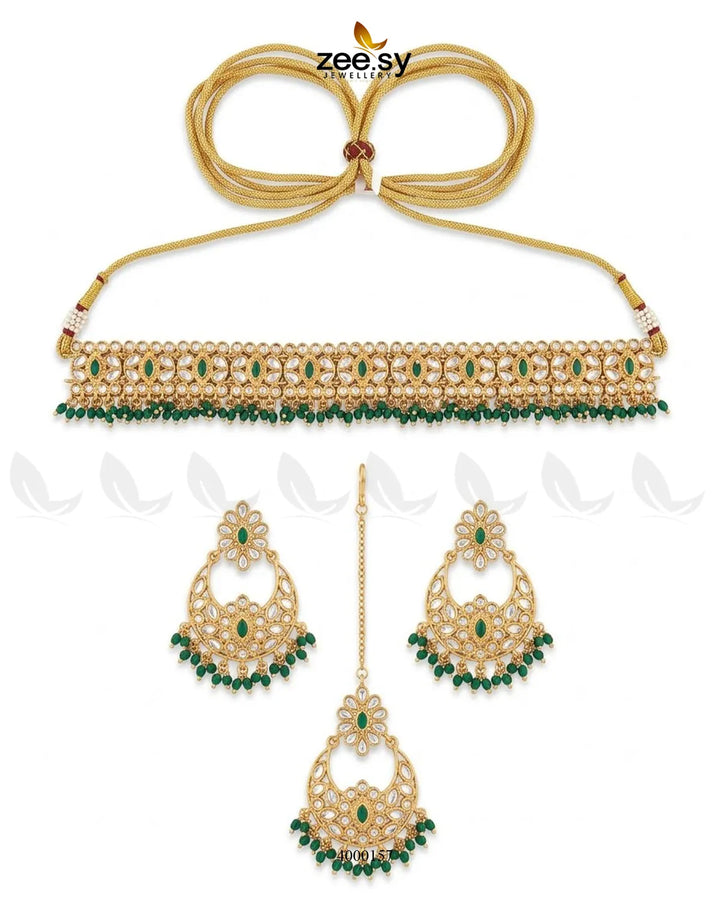 Nova Beaded Stone Necklace Set Necklace Sets - Zeesy Jewellery Pakistan | Premium Artificial & Imitation Jewellery