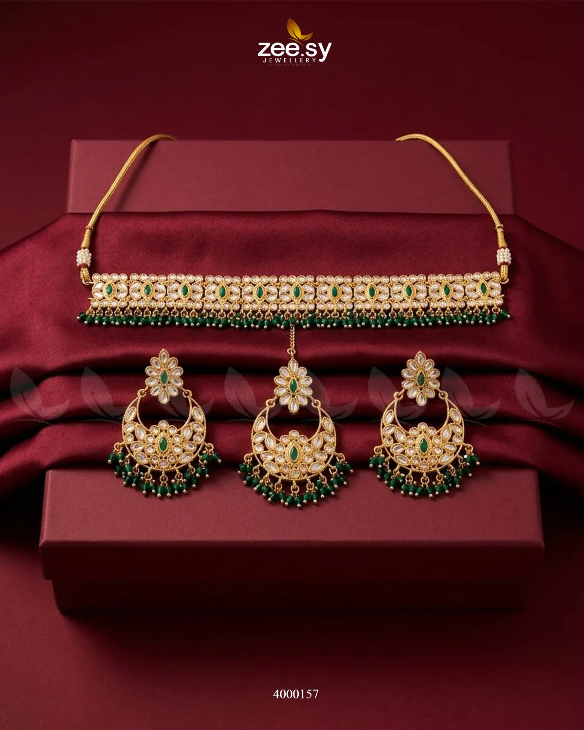 Nova Beaded Stone Necklace Set Necklace Sets - Zeesy Jewellery Pakistan | Premium Artificial & Imitation Jewellery