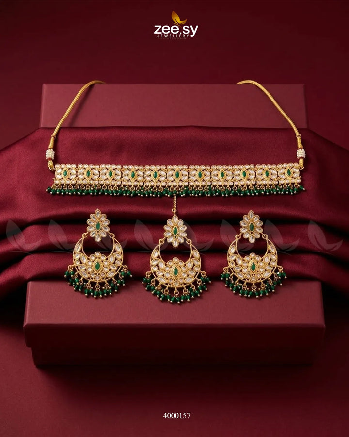 Nova Beaded Stone Necklace Set Necklace Sets - Zeesy Jewellery Pakistan | Premium Artificial & Imitation Jewellery