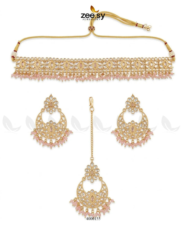 Nova Beaded Stone Necklace Set Necklace Sets - Zeesy Jewellery Pakistan | Premium Artificial & Imitation Jewellery