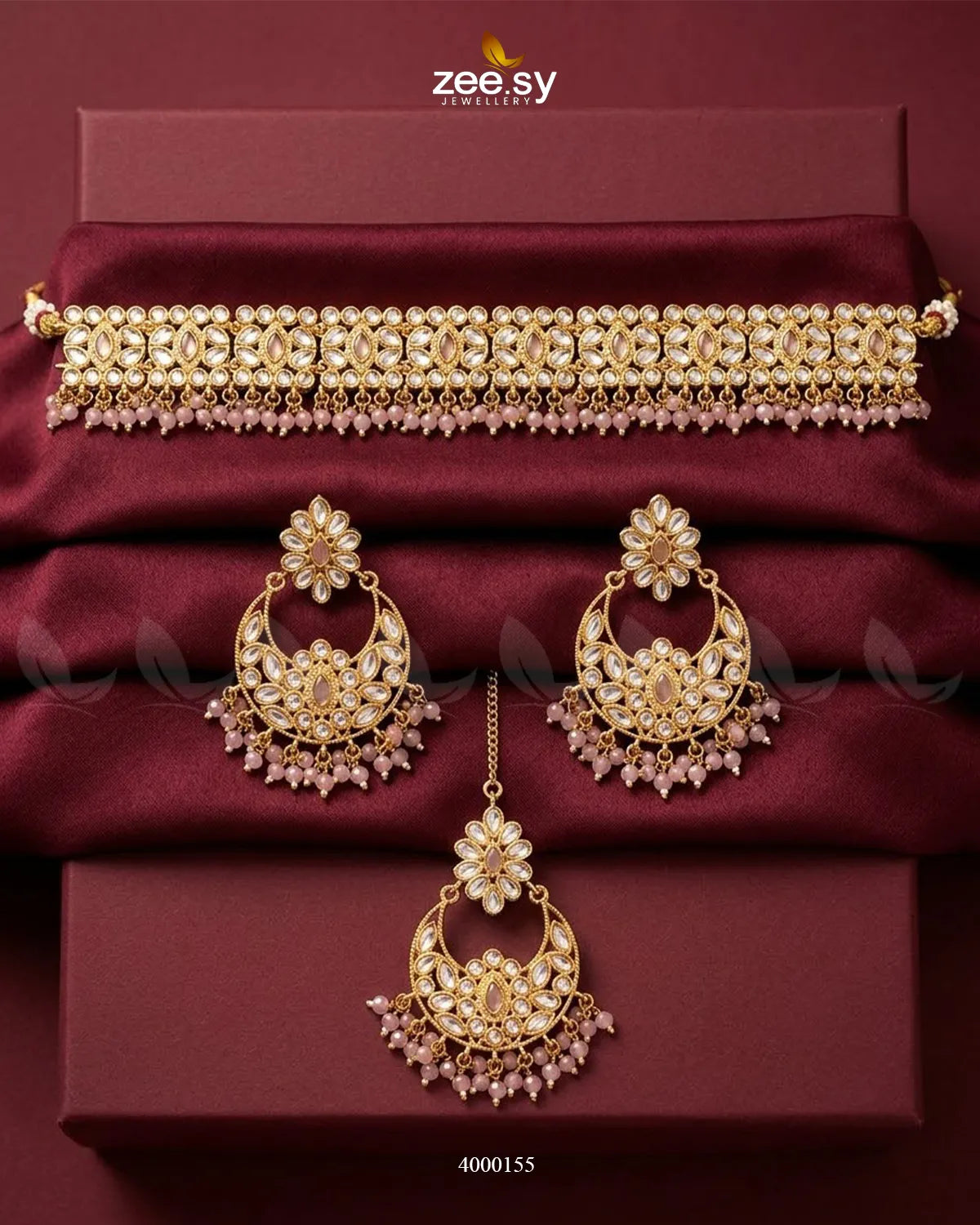 Nova Beaded Stone Necklace Set Necklace Sets - Zeesy Jewellery Pakistan | Premium Artificial & Imitation Jewellery