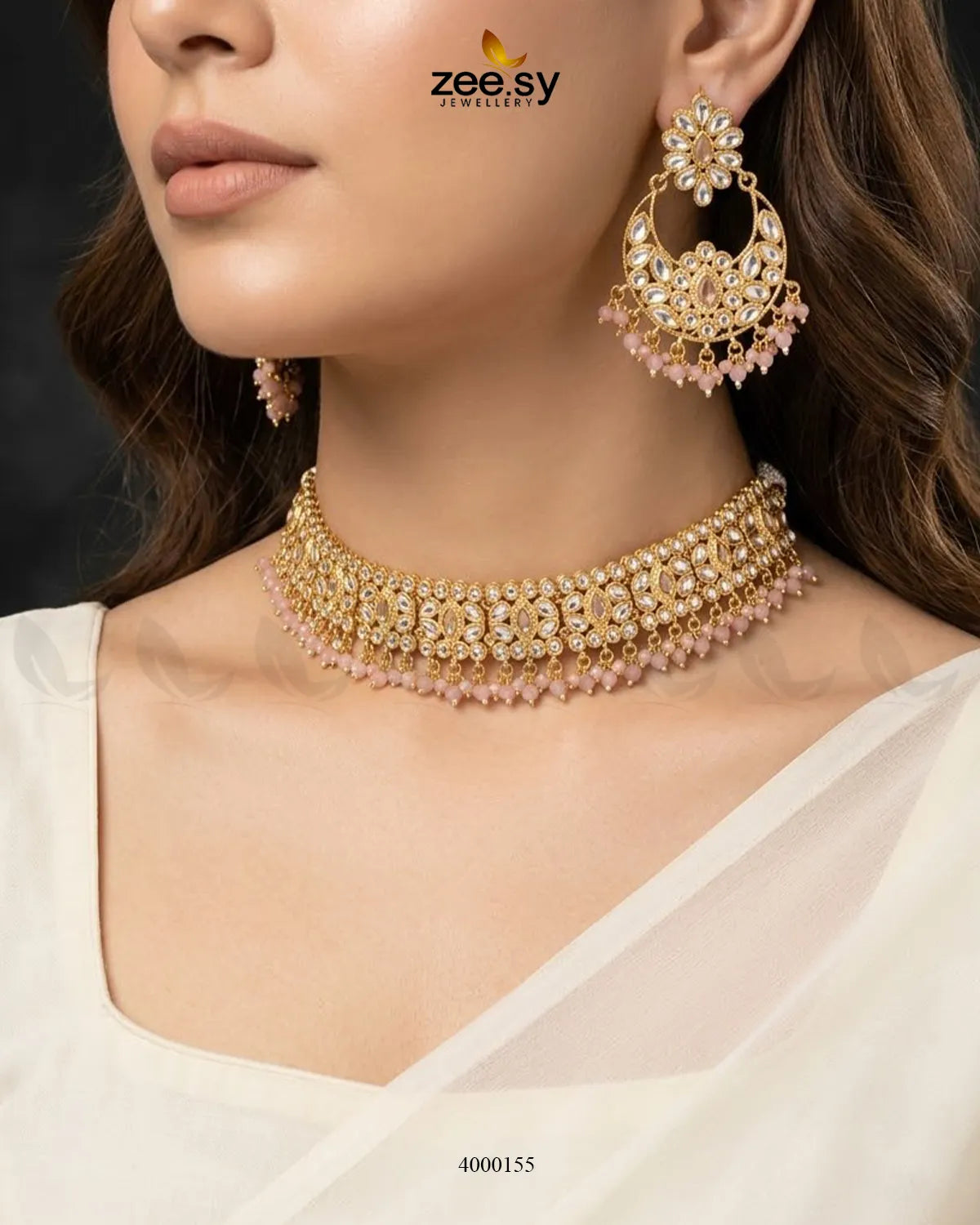 Nova Beaded Stone Necklace Set Necklace Sets - Zeesy Jewellery Pakistan | Premium Artificial & Imitation Jewellery