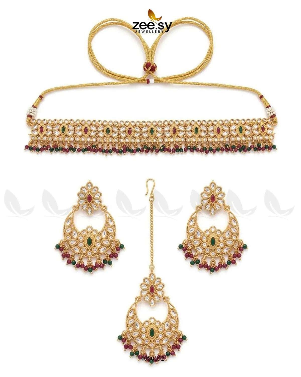 Nova Beaded Stone Necklace Set Necklace Sets - Zeesy Jewellery Pakistan | Premium Artificial & Imitation Jewellery