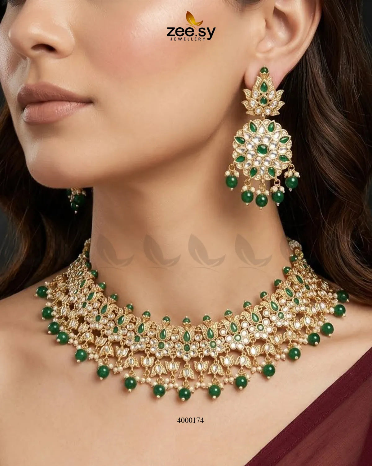 RHS09 Opal Bold Pearl Necklace Set with statement pearls in a stylish layered design