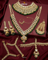 Opulent Petite Motif Bridal Set Green Bridal Set - Zeesy Jewellery Pakistan | Premium Artificial & Imitation Jewellery