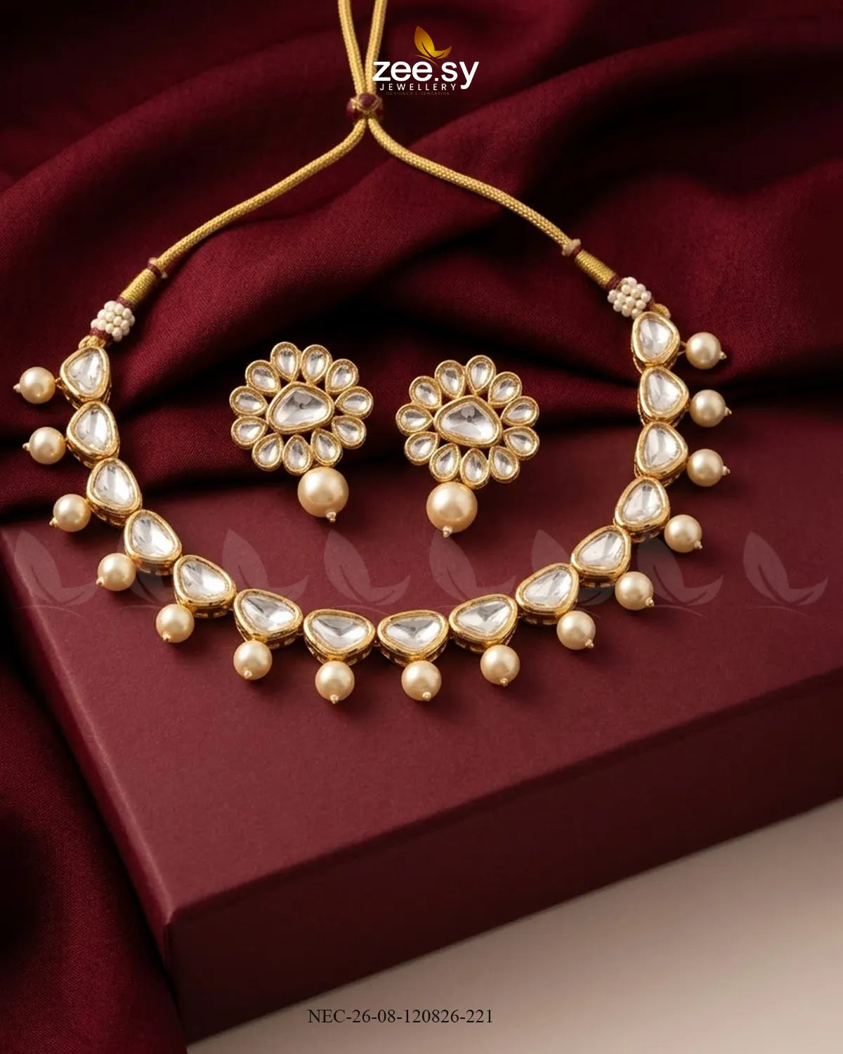 Opulent Polki Style Necklace Set