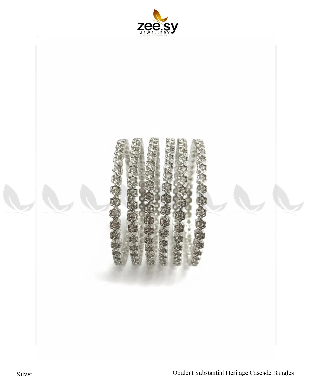 Opulent Substantial Heritage Cascade Bangles - Silver