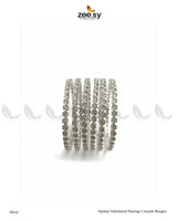 Opulent Substantial Heritage Cascade Bangles - Silver