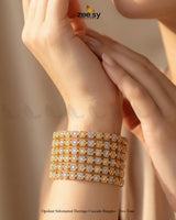 Opulent Substantial Heritage Cascade Bangles - Two Tone