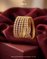 Opulent Substantial Heritage Cascade Bangles - Two Tone