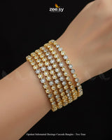 Opulent Substantial Heritage Cascade Bangles - Two Tone