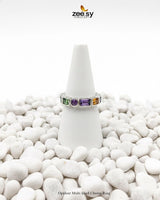 Opulent Multi hued Cluster Ring