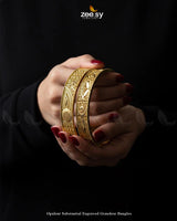 Opulent Substantial Engraved Grandeur Bangles - Zeesy Jewellery