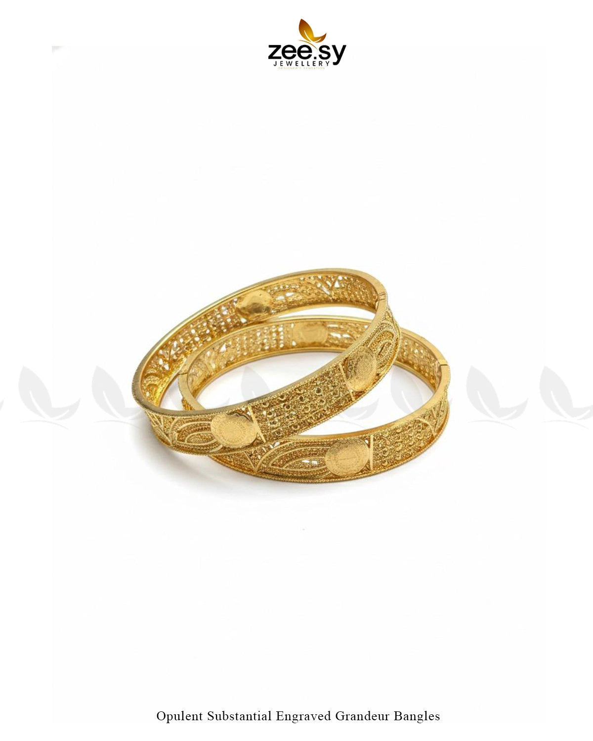 Opulent Substantial Engraved Grandeur Bangles - Zeesy Jewellery