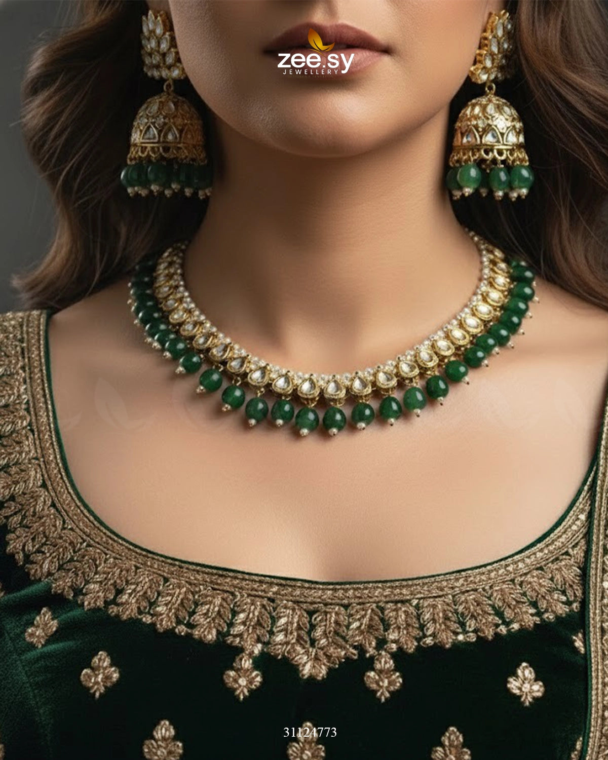Opulent Tradiitional Necklace Set - Zeesy Jewellery