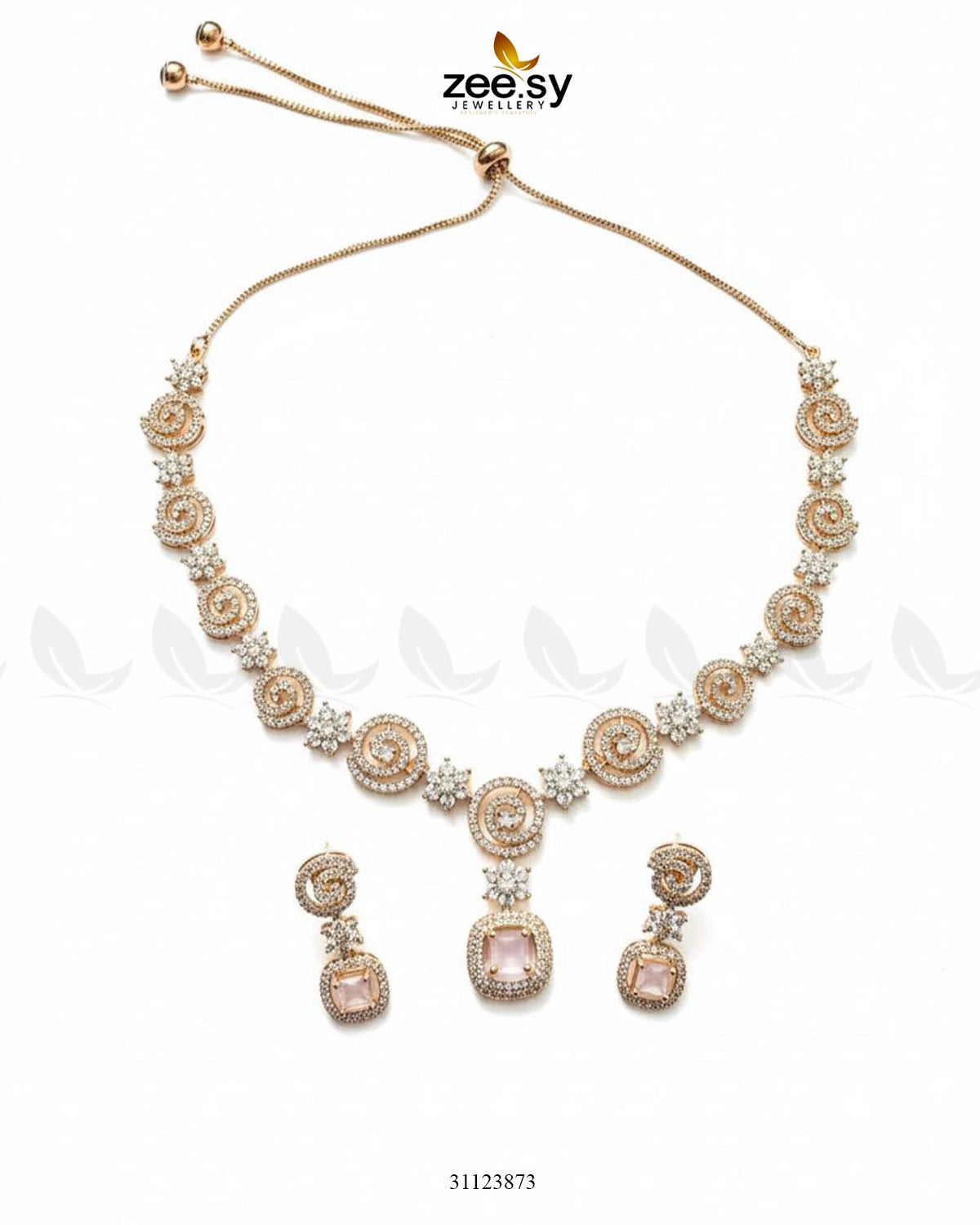 Opulent Vestige Crystal Necklace Set - Zeesy Jewellery