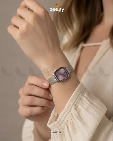 Orchid Facet Mesh Watch ACCESSORIES - Zeesy Jewellery Pakistan | Premium Artificial & Imitation Jewellery