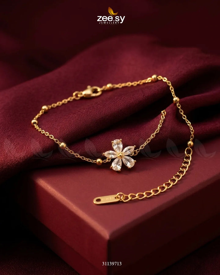 Orchid Petal Minimal Delicate Bracelet