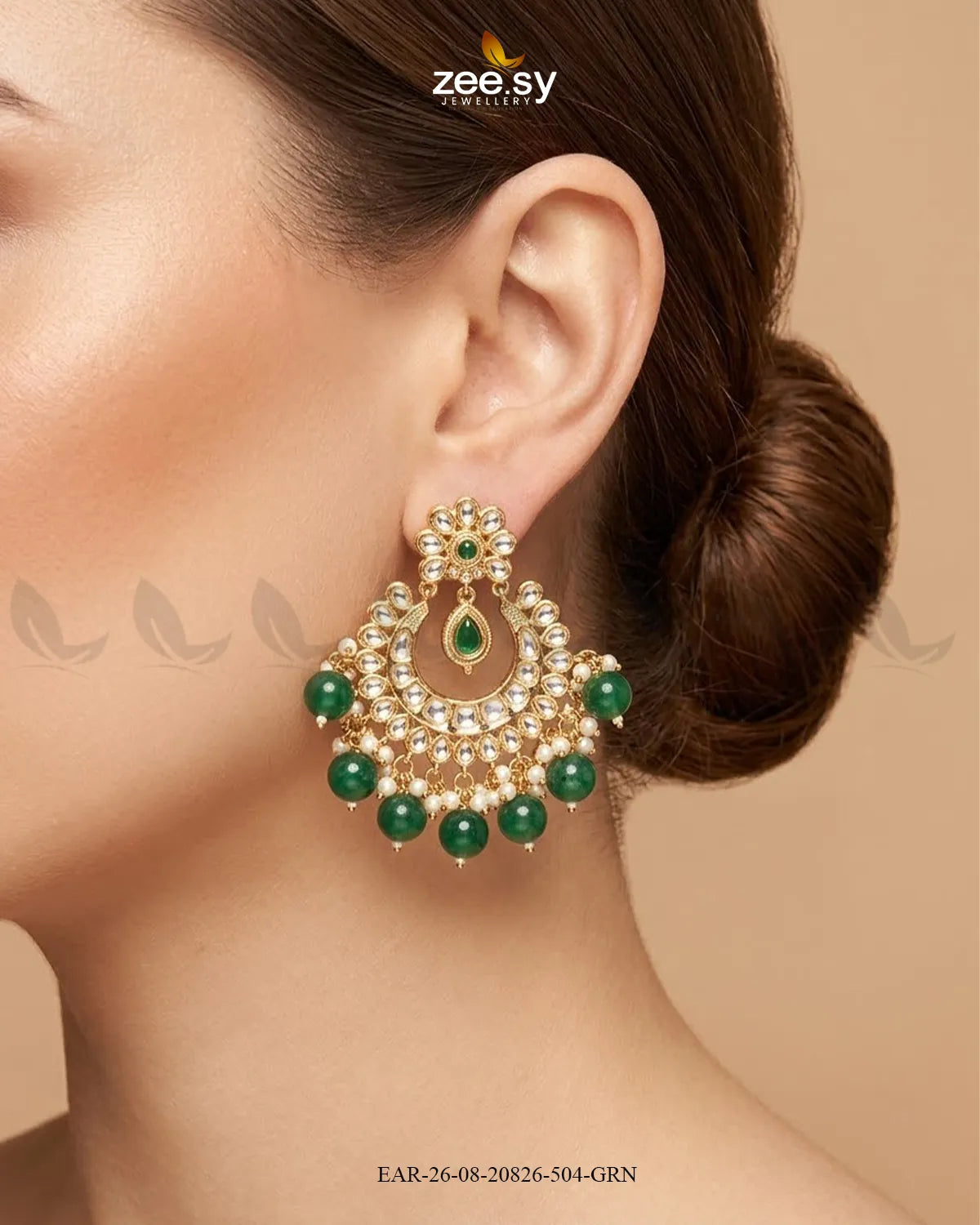 Orla Pearl Cluster Chandbali Earrings