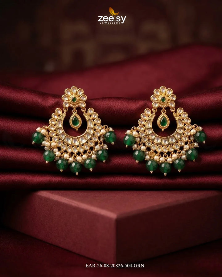 Orla Pearl Cluster Chandbali Earrings