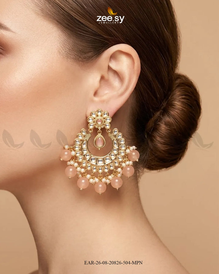 Orla Pearl Cluster Chandbali Earrings