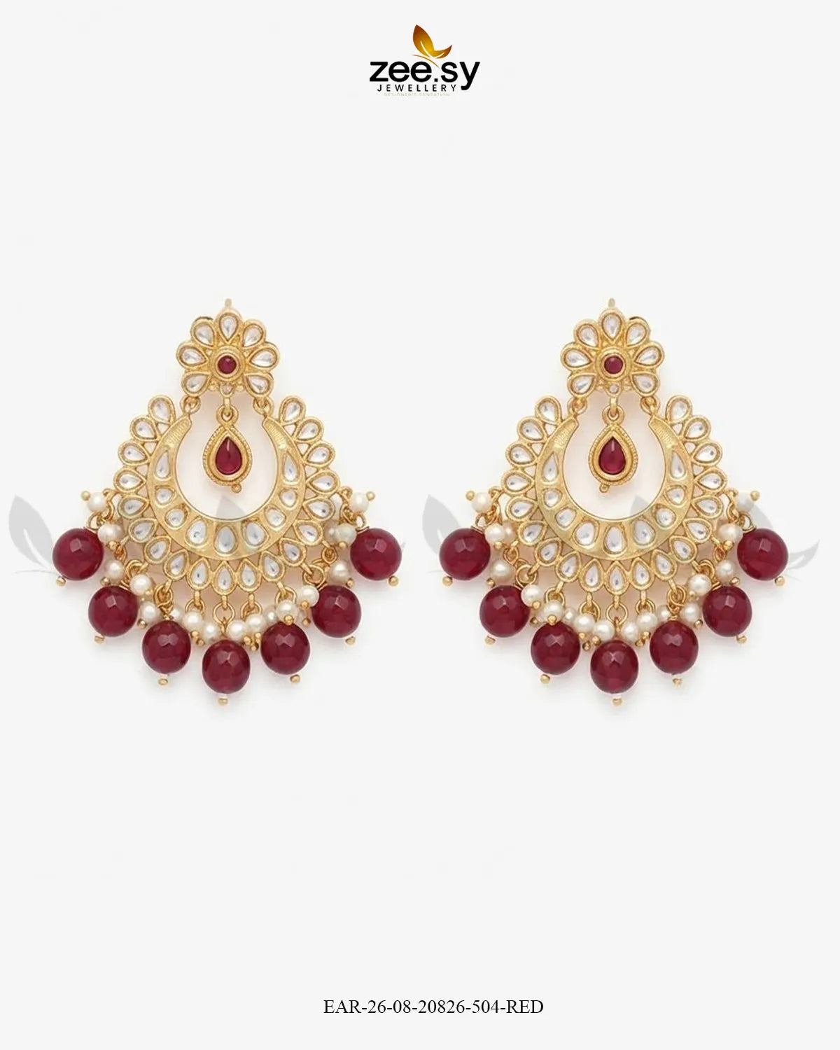 Orla Pearl Cluster Chandbali Earrings