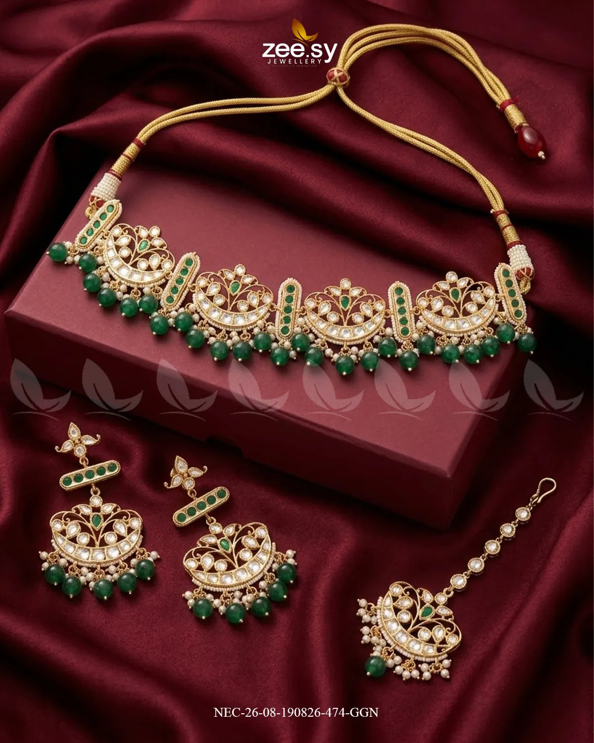 Orla Pearl Drop Necklace Set Necklace Sets - Zeesy Jewellery Pakistan | Premium Artificial & Imitation Jewellery