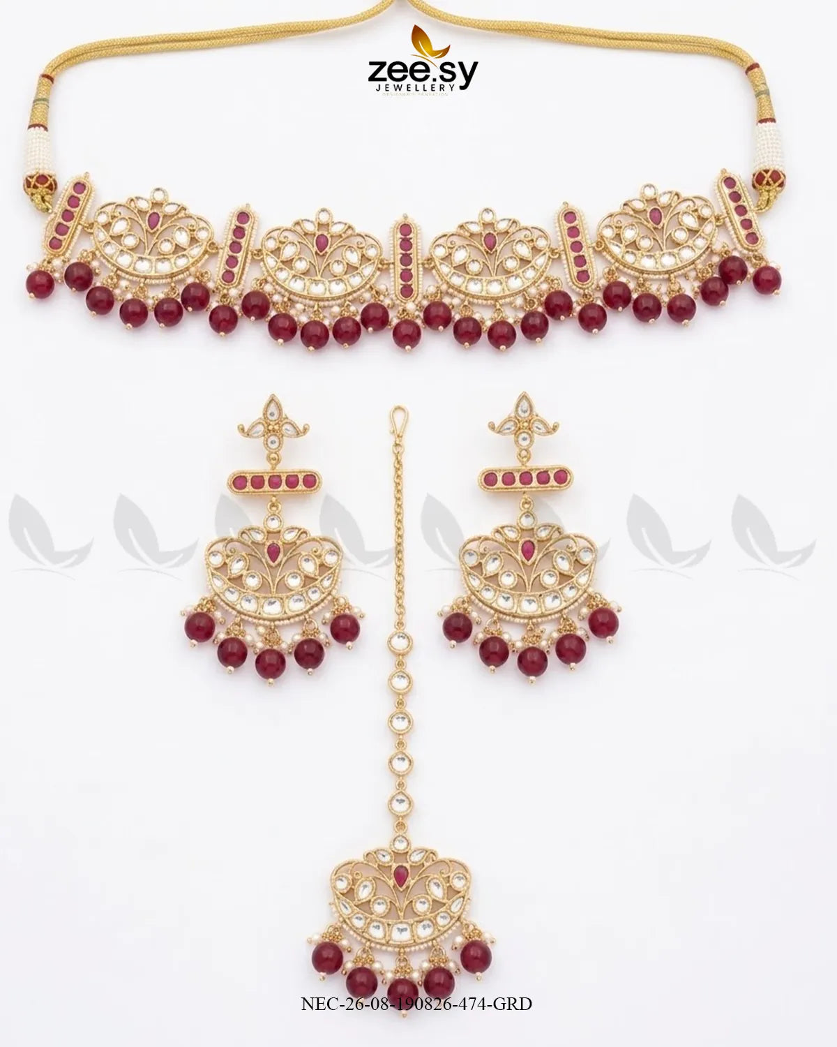 Orla Pearl Drop Necklace Set Necklace Sets - Zeesy Jewellery Pakistan | Premium Artificial & Imitation Jewellery