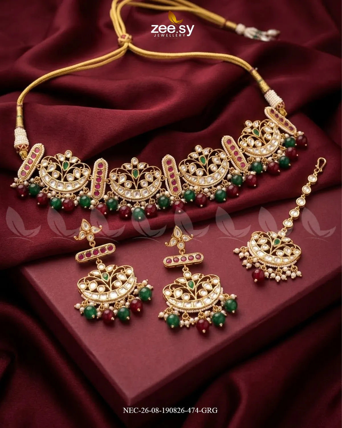 Orla Pearl Drop Necklace Set Necklace Sets - Zeesy Jewellery Pakistan | Premium Artificial & Imitation Jewellery