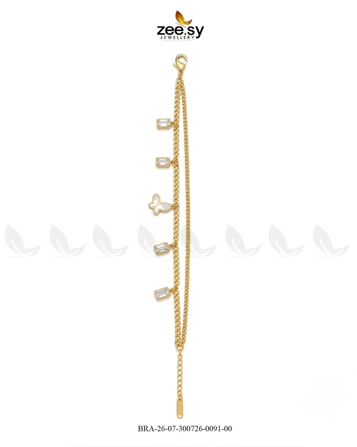 Ornate Multi Chain Butterfly Bracelet