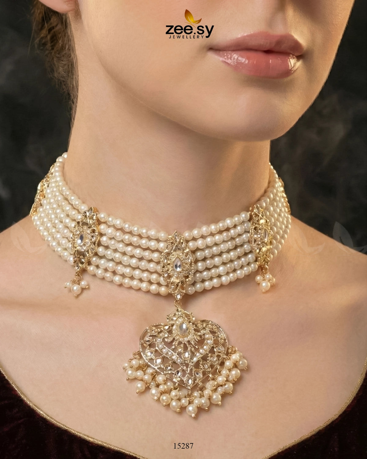 Hyderabadi Guluband Necklace - Zeesy Jewellery