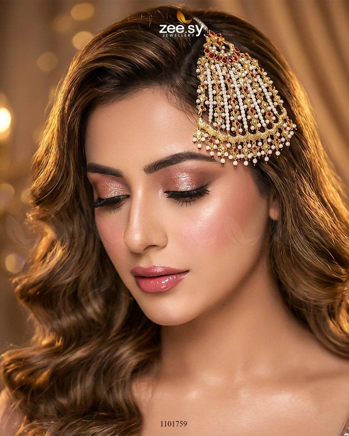 Peacock Gemstone Pearl Jhumar jhumar - Zeesy Jewellery Pakistan | Premium Artificial & Imitation Jewellery