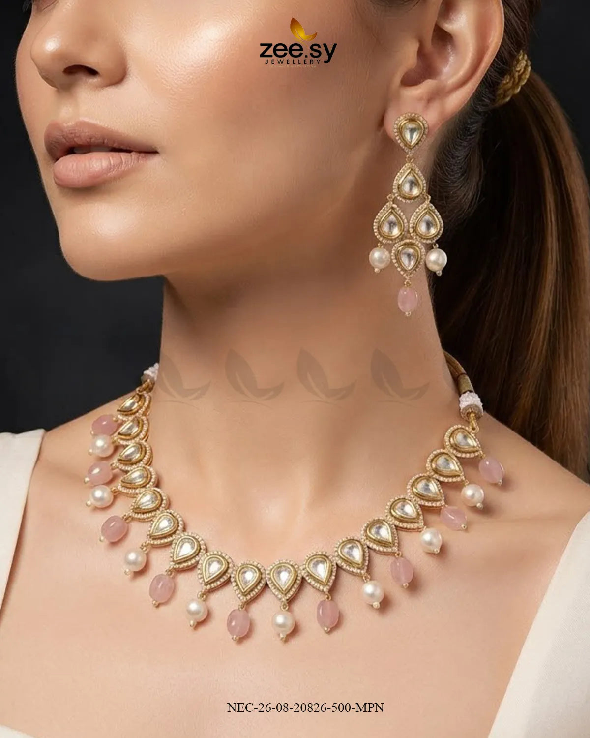 Pari Scalloped Pearl Necklace Set