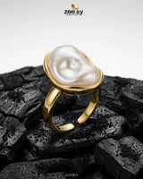 Parisian Iridescent Pearl Statement Ring