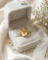 Parisian Sculpted Liquid Gold Ring Finger Ring - Zeesy Jewellery Pakistan | Premium Artificial & Imitation Jewellery