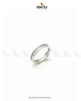 Pave Bar Cut Eternity Ring