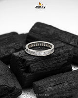 Pave Bar Cut Eternity Ring