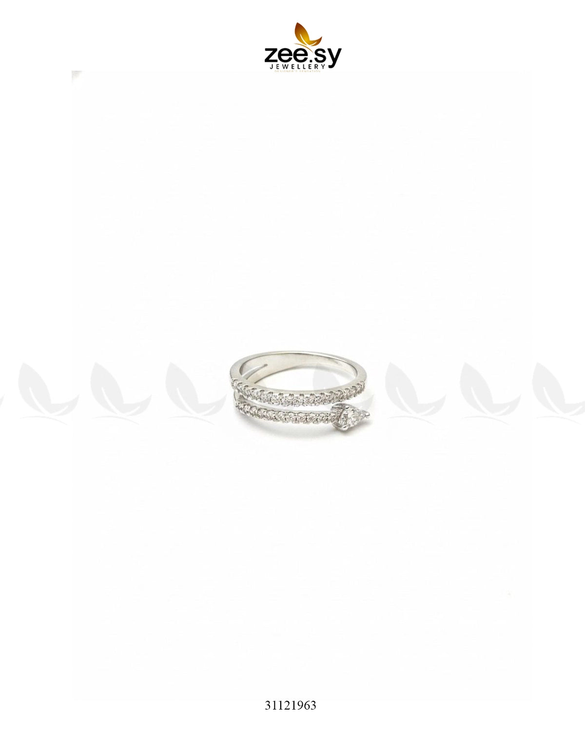Pear Cut Lab Cluster Vortex Ring - Zeesy Jewellery