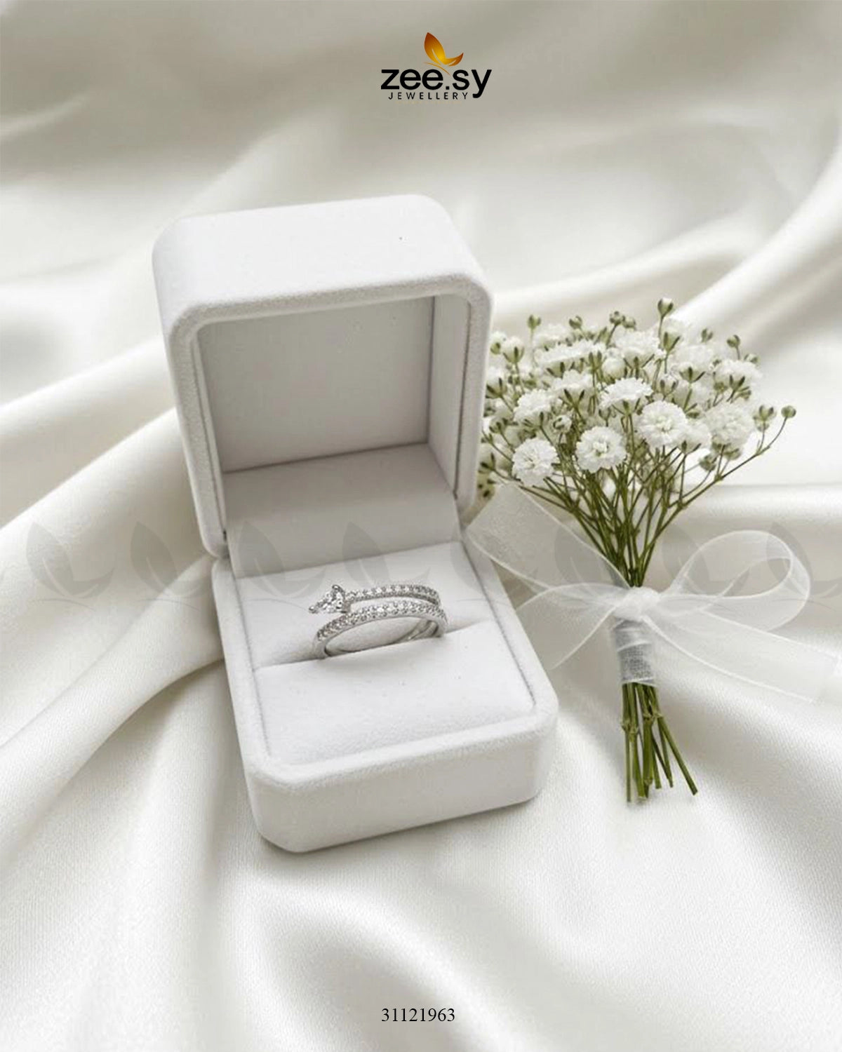 Pear Cut Lab Cluster Vortex Ring - Zeesy Jewellery