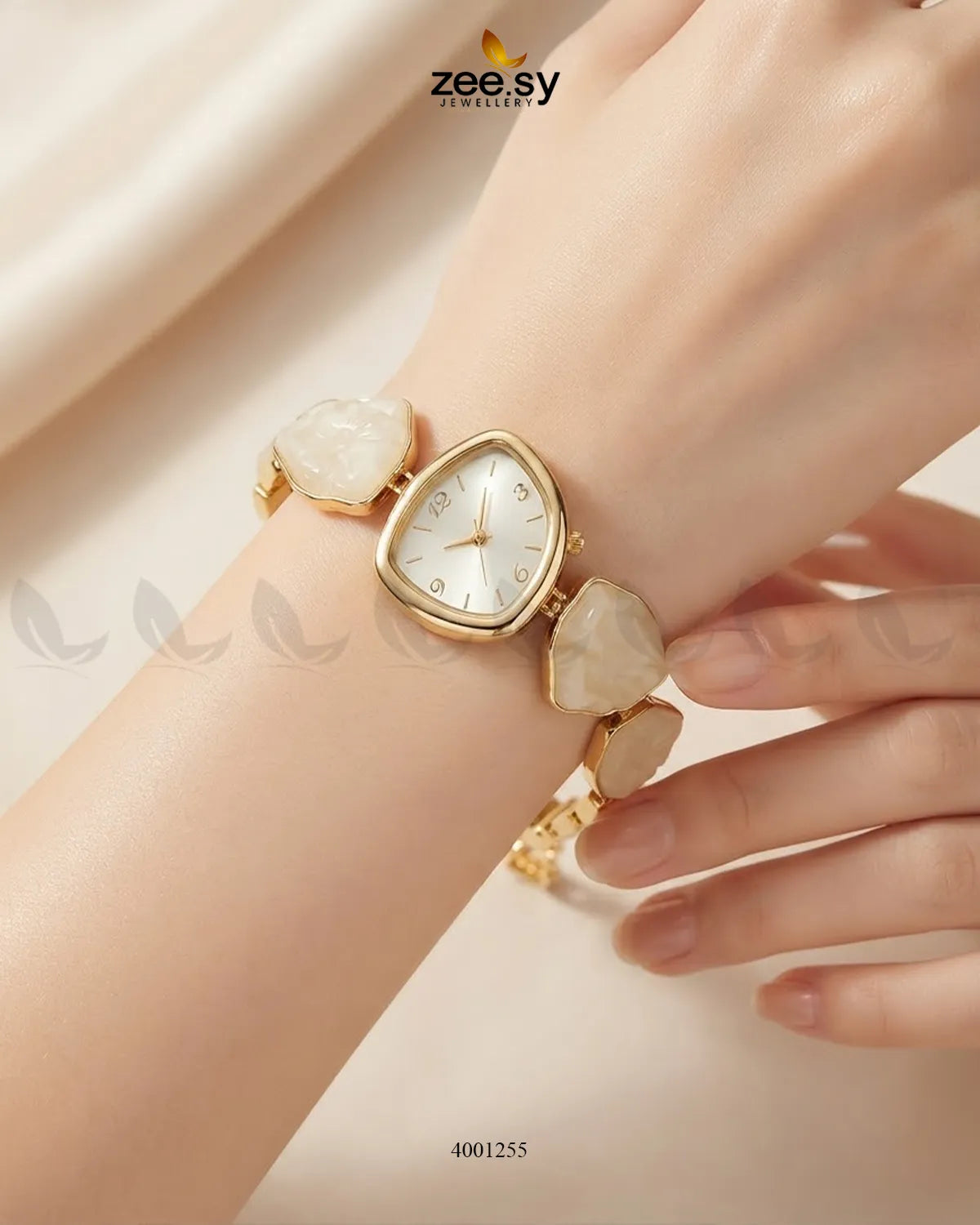Pebble Stone Link Watch Bracelet