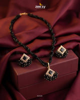 Pendant Necklace Golden Black Pendant - Zeesy Jewellery Pakistan | Premium Artificial & Imitation Jewellery