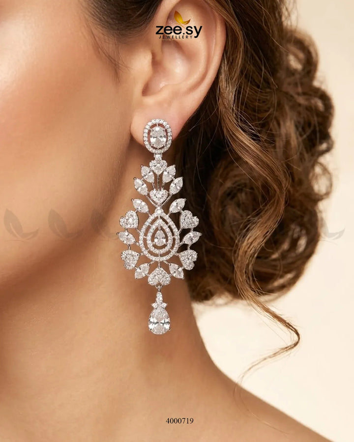 Petal American Diamond Necklace Set Necklace Sets - Zeesy Jewellery Pakistan | Premium Artificial & Imitation Jewellery