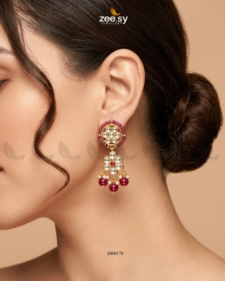 Petunia Floral Stone Necklace Set Necklace Sets - Zeesy Jewellery Pakistan | Premium Artificial & Imitation Jewellery