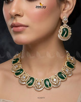 Precious Bold Gemstone Necklace Set Necklace Sets - Zeesy Jewellery Pakistan | Premium Artificial & Imitation Jewellery