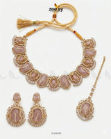 Precious Bold Gemstone Necklace Set Necklace Sets - Zeesy Jewellery Pakistan | Premium Artificial & Imitation Jewellery