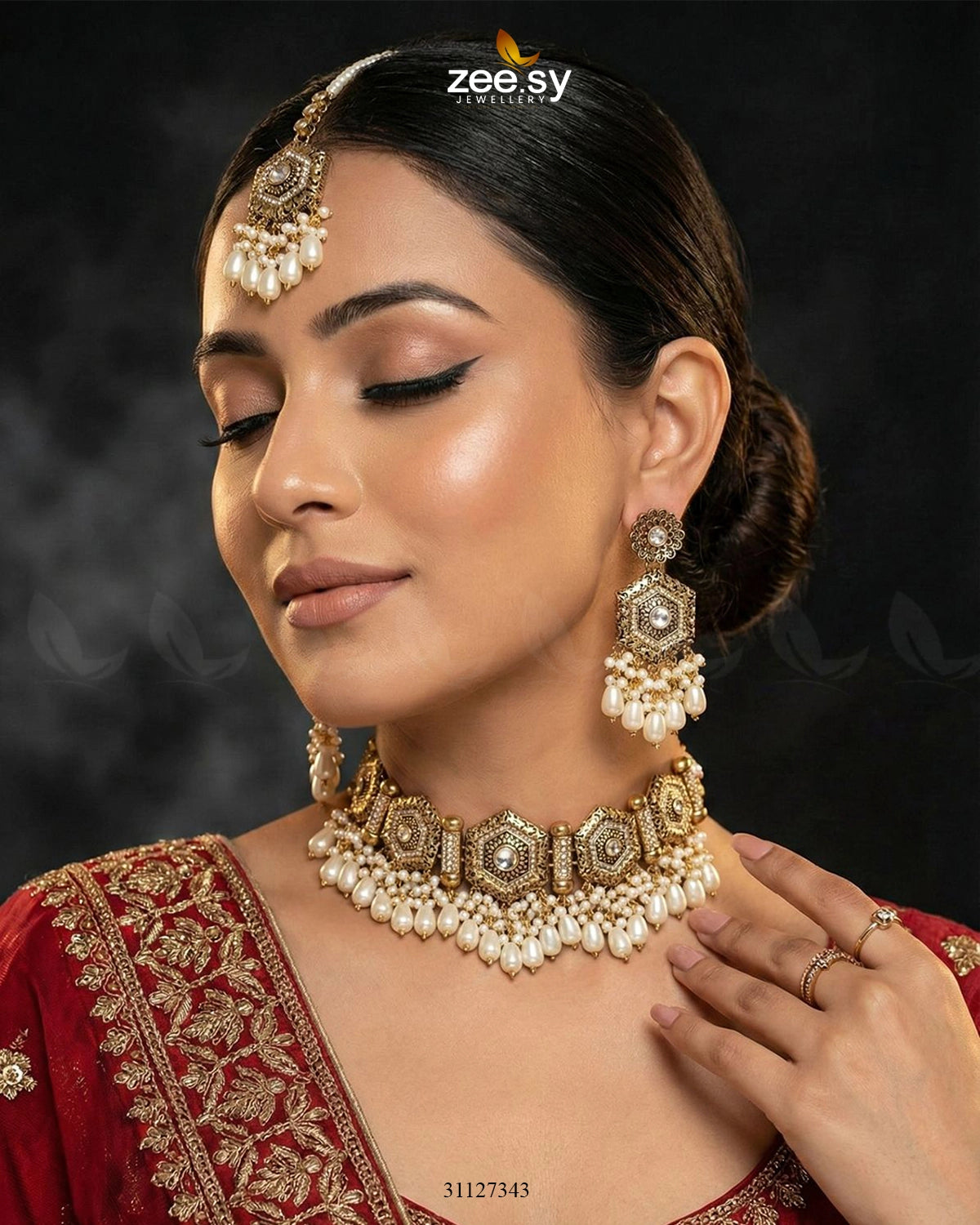 Precious Diamond CutStone Bridal Set - Zeesy Jewellery
